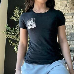 Dixxon black fitted graphic tee